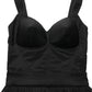 Black Nylon A-Line Sleeveless Mini Dress