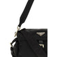 Black Recycled Polyamide Shoulder Bag