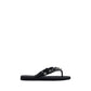 Black Polyurethane Flip-Flop Sandals