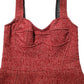 Multicolor Tweed Belted Babydoll Mini Dress