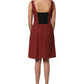 Multicolor Tweed Belted Babydoll Mini Dress