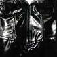 Black Patent Leather Corset Style Mini Dress