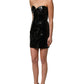 Black Patent Leather Corset Style Mini Dress
