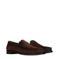 Brown Leather Slip-On Loafers