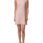 Pink Cotton Floral Lace Sleeveless Mini Dress