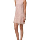 Pink Cotton Floral Lace Sleeveless Mini Dress