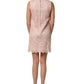 Pink Cotton Floral Lace Sleeveless Mini Dress