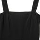 Black Viscose Stretch Sheath Midi Dress