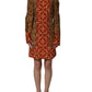 Multicolor Mosaic Long Sleeves Mini Dress