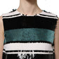 Multicolor Sequined Sleeveless Shift Dress