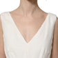 White Leopard Sleeveless Sheath Midi Dress