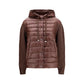 Brown Polyester Full-Length Jacket
