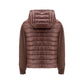 Brown Polyester Full-Length Jacket