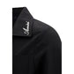 Black Cotton Full-Length Jacket
