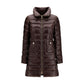 Brown Polyamide Full-Length Jacket