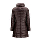 Brown Polyamide Full-Length Jacket