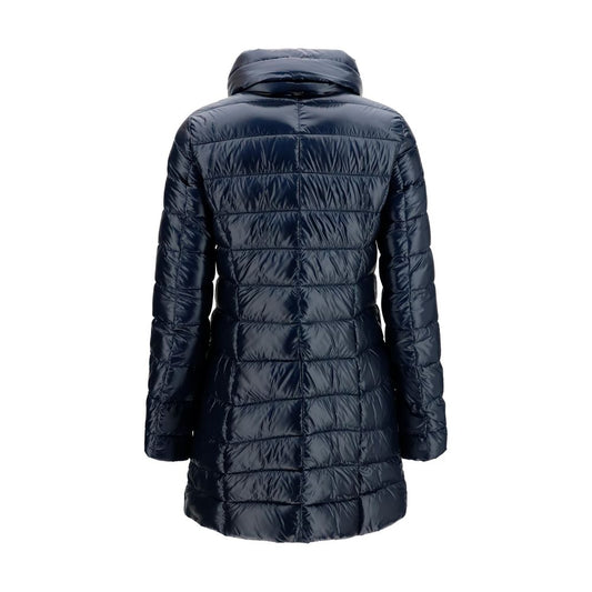 Blue Polyamide Full-Length Jacket