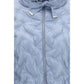 Blue Polyester Full-Length Jacket