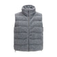 Gray Polyester Sleeveless Jacket