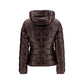 Brown Polyamide Full-Length Jacket