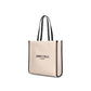 Beige Canvas Tote Bag