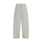 Beige Cotton Casual Pants