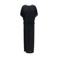 Black Viscose Casual Dress