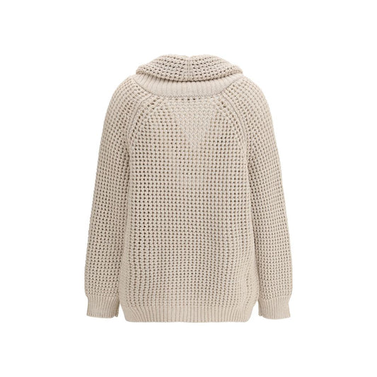 Beige Cotton Cardigan