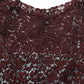 Multicolor Floral Lace Taffeta Pleated Midi Dress