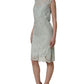 Mint Green Lace Sleeveless Knee Length Dress