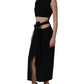 Black Cut Out Detail Sleeveless Maxi Dress