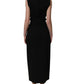 Black Cut Out Detail Sleeveless Maxi Dress