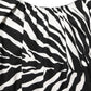 Black White Zebra Ruched Silk Mini Dress