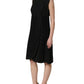 Black Floral Lace Sleeveless Shift Dress