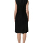 Black Floral Lace Sleeveless Shift Dress