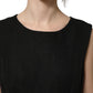 Black Floral Lace Sleeveless Shift Dress