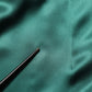Green Satin Lace Trim Sleeveless Maxi Dress