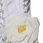 White Cotton Gabardine Bustier Midi Dress