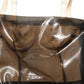 Brown Transparent Vinyl Sheath Midi Dress