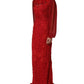 Red Embellished Mermaid Long Gown Dress