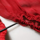 Red Embellished Mermaid Long Gown Dress