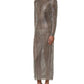 Beige Crystal Embellished Long Gown Dress