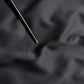 Black Polyester LaceTrim Sheath Midi Dress