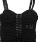 Sleeveless V-neck Shift Knee Length Black
