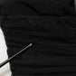 Sleeveless V-neck Shift Knee Length Black