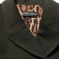Dark Green Double Breasted Peacoat Jacket