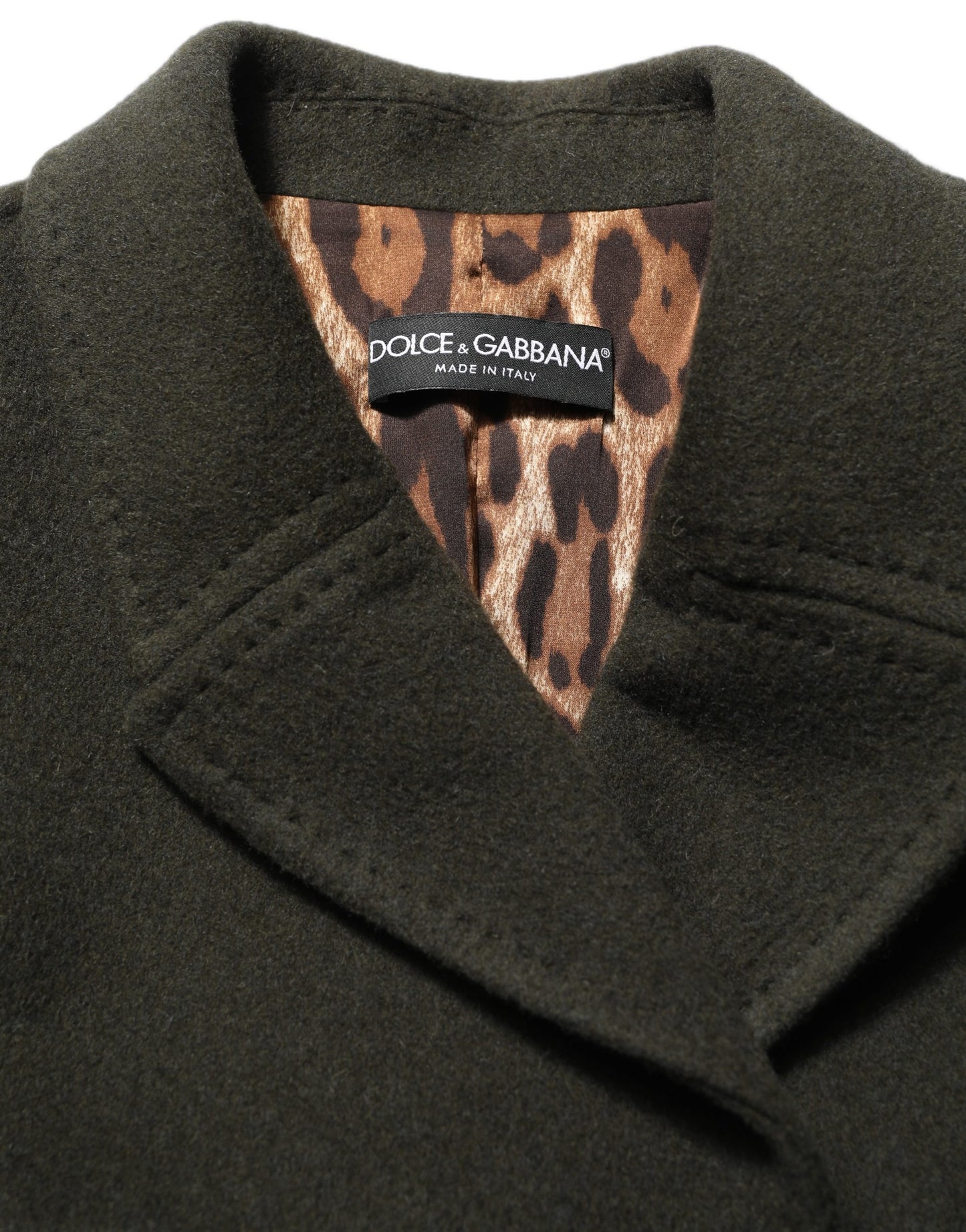 Dark Green Double Breasted Peacoat Jacket