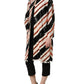 Multicolor Stripe Sequin Duster Coat Jacket
