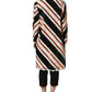 Multicolor Stripe Sequin Duster Coat Jacket