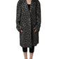 Brown Mohair Belted Long Trench Coat Jacket